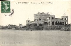 CPA La Cote D'Argent Hendaye Le Casino Et La Plage
