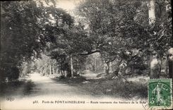 CPA Foret De Fontainebleau Route Tournante Des Hauteurs De La Solle