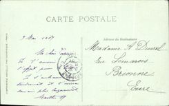 VINTAGE POSTCARD Paris the Church Holy Eustace the stoup