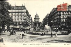 CPA Paris La Rue Soufflot et le Pantheon