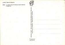 MODERN CARD Lagny the Place of the Fountain and Its Houses has pinions