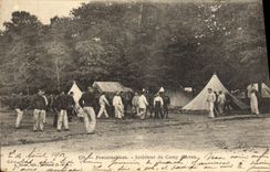VINTAGE POSTCARD Drill of Interior Fontainebleau of the Camp of Avon Militaria