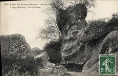 CPA Foret de Fontainebleau Marlot Long rocher Le cerbere 