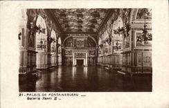 CPA Palais de Fontainebleau Galerie Henri II