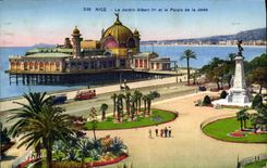 VINTAGE POSTCARD Nice the Garden Albert 1st and the Palate of the pier