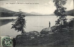 VINTAGE POSTCARD Dauphine At the edge of the Big lake of Laffrey