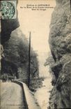 CPA Grenoble Environs de Sur la Route de la Grande Chartreuse Dans les gorges Attelage 