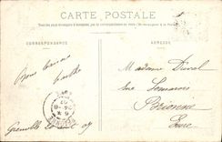 POSTAL Grenoble de la VENDIMIA la iglesia de Saint Laurent