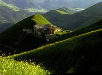 MODERN CARD Notre Dame Sanctuary of Salette the sanctuary seen of Chamoux Planeau and the Collar of Close Dirty
