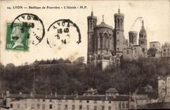 POSTAL Lyon Basillque de Fourviere de la VENDIMIA el apse