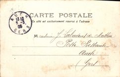 VINTAGE POSTCARD Begude De Mazenc Castle of Mazenc has Mr. Loubet President of the Republic the caretaker's lodge