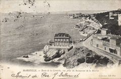 CPA Marseille Route de la Corniche Vue Prise du Restaurant de la Reserve