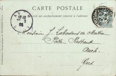 Camino de Marsella de la POSTAL de la VENDIMIA de la cornisa vista del restaurante de la reserva