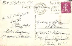 Niza entrada POSTAL de la VENDIMIA de la caminata del inglés