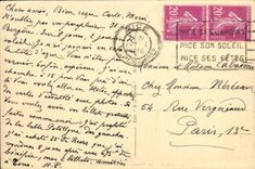 POSTAL de la VENDIMIA Niza la playa Quay de los Estados Unidos