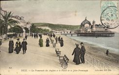 CPA Nice La Promenade des Anglais et le Palais de la Jetee promenade
