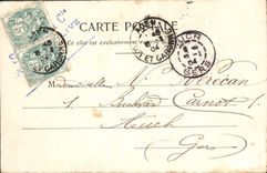 Niza entrada POSTAL de la VENDIMIA del puerto vista del castillo