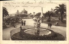 CPA Nice La Fontaine des Tritons Dans les jardins du roi Albert 1er
