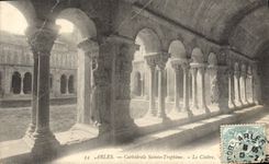 VINTAGE POSTCARD Arles Cathedral Trophime Saint the cloister