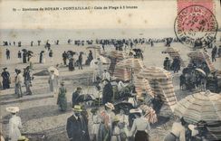 VINTAGE POSTCARD Environs of Royan Pontaillac Coin of Beach has 5 hours
