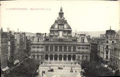 VINTAGE POSTCARD Holy Etienne Town hall