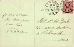 VINTAGE POSTCARD St Pierre On Divine the Church and places Town hall