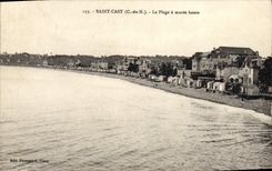 VINTAGE POSTCARD St Cast the Beach has High tide