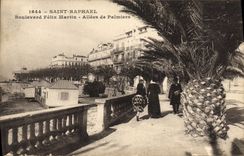 VINTAGE POSTCARD Holy Raphael Boulevard Felix Martin Gone of Palm trees