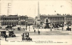 VINTAGE POSTCARD Paris Places Harmony seen on the Ministry for the Navy