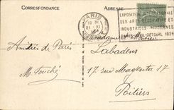 VINTAGE POSTCARD Paris Places Harmony seen on the Ministry for the Navy