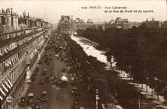 CPA Paris Vue Generale de la Rue de Rivoli et du Louvre