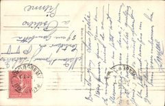 VINTAGE POSTCARD Paris View of the Street of Rivoli and Louvre