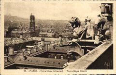 VINTAGE POSTCARD Paris Notre Dame Dreams