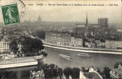 CPA Paris Vue Sur Notre Dame et le Pantheon Prise de Saint Gervais 