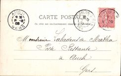 POSTAL Toulon de la VENDIMIA el lugar de la autoridad portuaria de las armas y de la policía