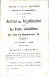 CPA Chateau De Chaumont Publicite Adjudications Ventes immobilieres Rue de Grammont Paris 