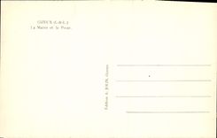 CPA Gizeux La Mairie et la Poste