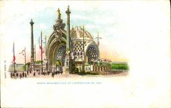 VINTAGE POSTCARD World Fair From 1900 Paris Carries monumental of the exposure