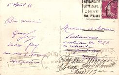 VINTAGE POSTCARD Arcachon Seen from of the Pier On the Basin the Beach and the Thiers place