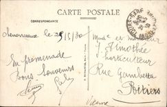 POSTAL Chenonceaux de la VENDIMIA las tolerancias del castillo tres de Van Loo