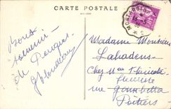 VINTAGE POSTCARD Pougues Water the Park