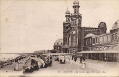VINTAGE POSTCARD Dieppe the Casino and terraces