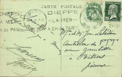 VINTAGE POSTCARD Dieppe the Casino Seen of the Sea