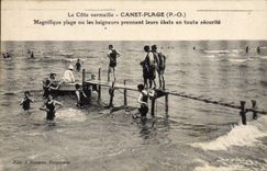 VINTAGE POSTCARD the Vermilion Dimension Canet Beach