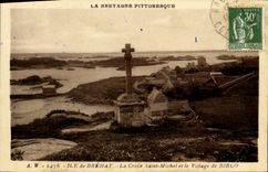 CPA Ile de Brehat La Croix Saint Michel et le Village de Birlo 