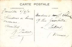 POSTAL Trouville de la VENDIMIA la reina de la opinión panorámica de la playa hacia el casino