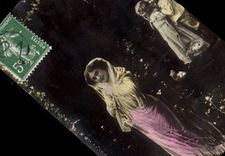 VINTAGE POSTCARD Happy New Year Woman Children