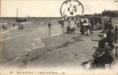 VINTAGE POSTCARD Berck Beach the Hour of the Tide Ass Mule