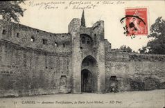 VINTAGE POSTCARD Cahors Old fortifications the door Saint Michel