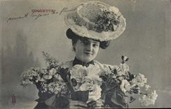 VINTAGE POSTCARD Vain Woman